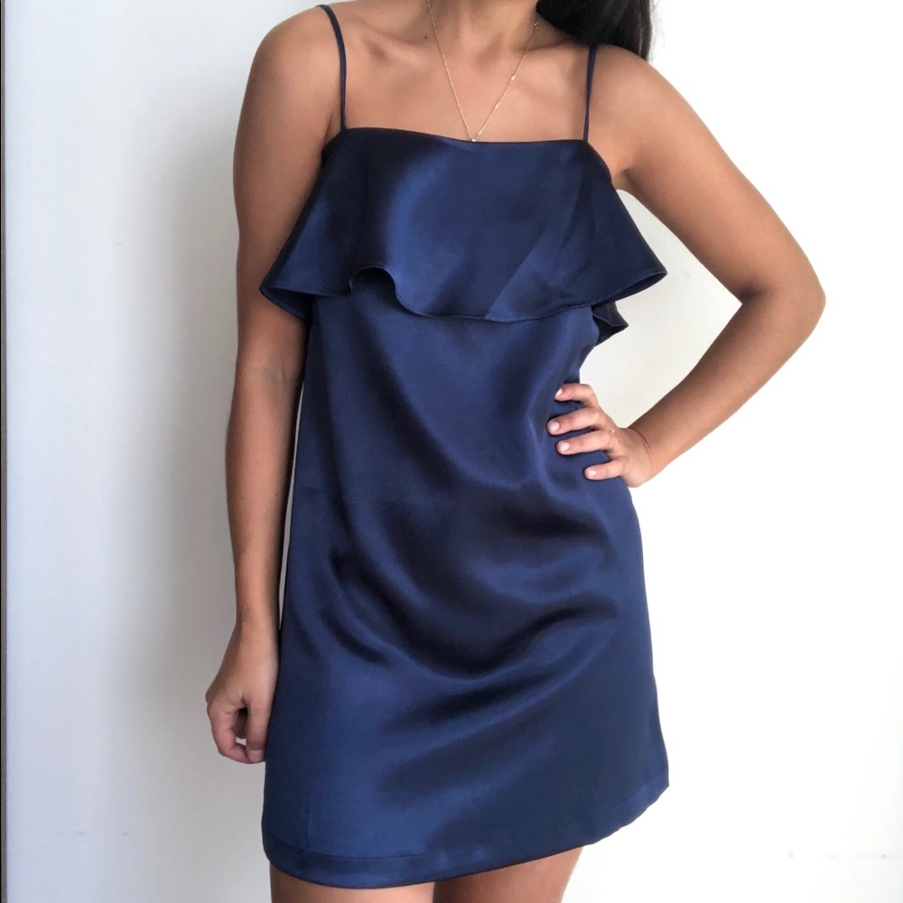 Final | NWT UO Kimchi Blue Satin Ruffle Dress S